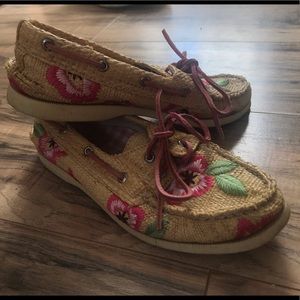 Sperry’s floral boat shoes
